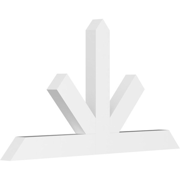 Ekena Millwork Saratoga Architectural Grade PVC Gable Bracket, 72"W x 39"H x 4"D x 6"F, 13/12 Pitch GBP072X39X0406SAR00 - main